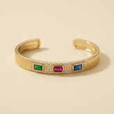 دستبند بنگل لوکس مولتیکالر طرح سواروسکی (کد۲۰۱۱)شکوه درخشش سنگهای قیمتی؛